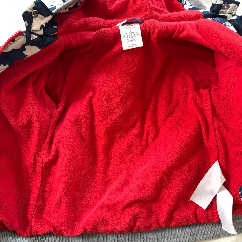 Disney Mickey Mouse Puffer Jacket Navy White sees SZ 3T NWOT - Picture 8 of 15